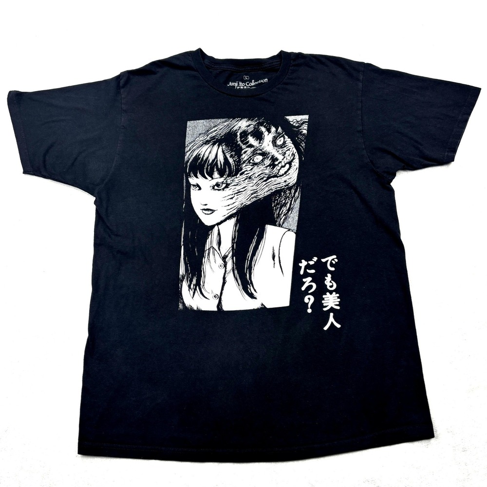 Junji Ito Collection Shirt Mens Large Tomie Horror Anime Tee Black Crunchyroll L